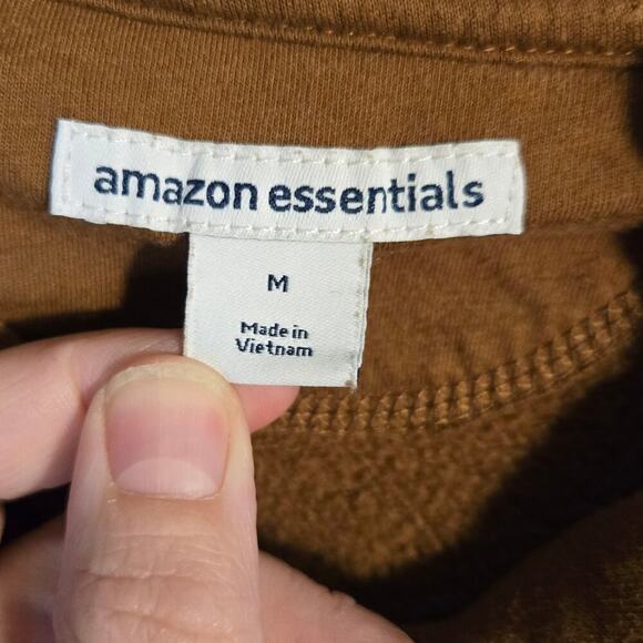 Amazon Essentials Men's Medium Brown Full Zip Hoodie [0128] - Picture 5 of 8